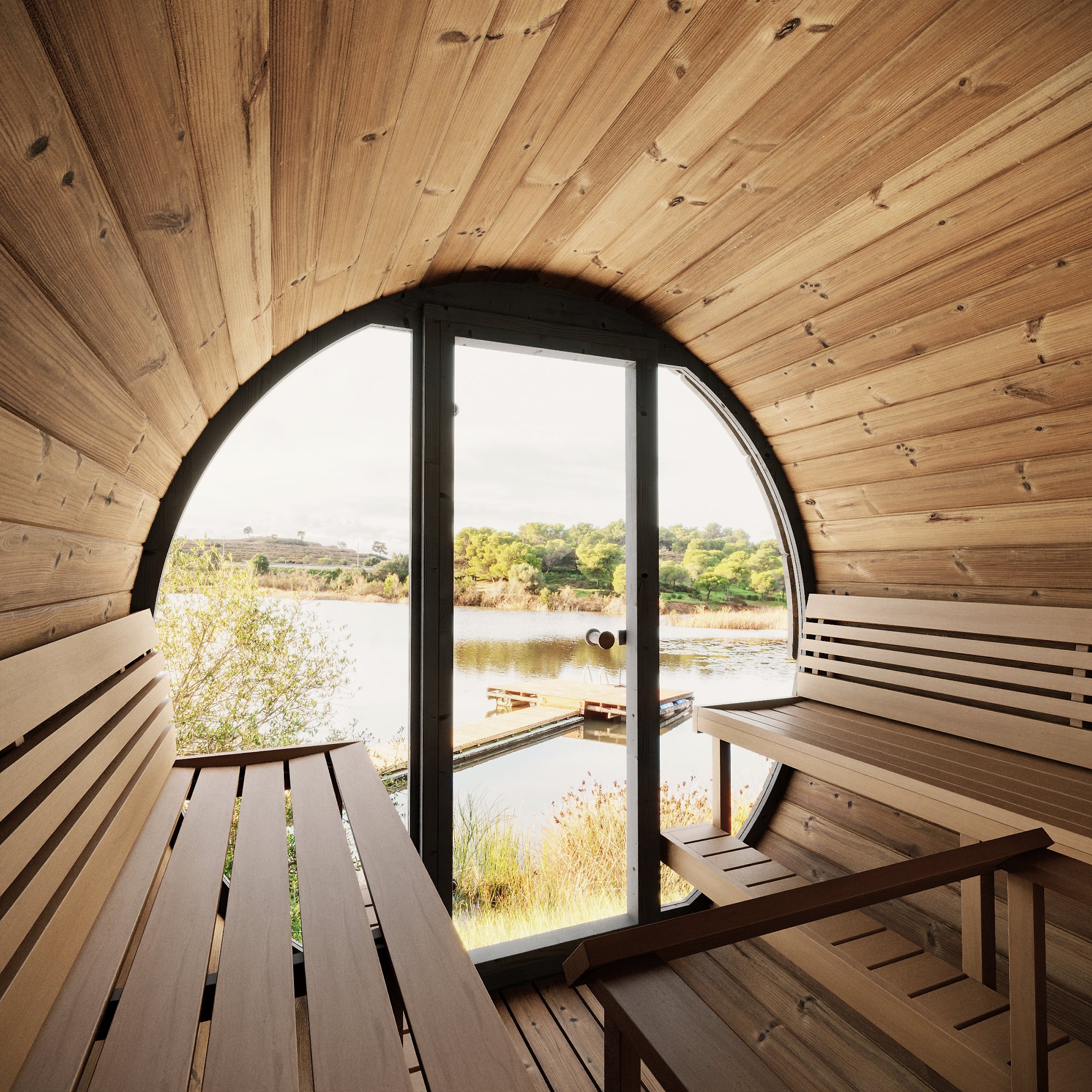SaunaLife Ergo Elegance Barrel Sauna Kit (up to 6 Person)