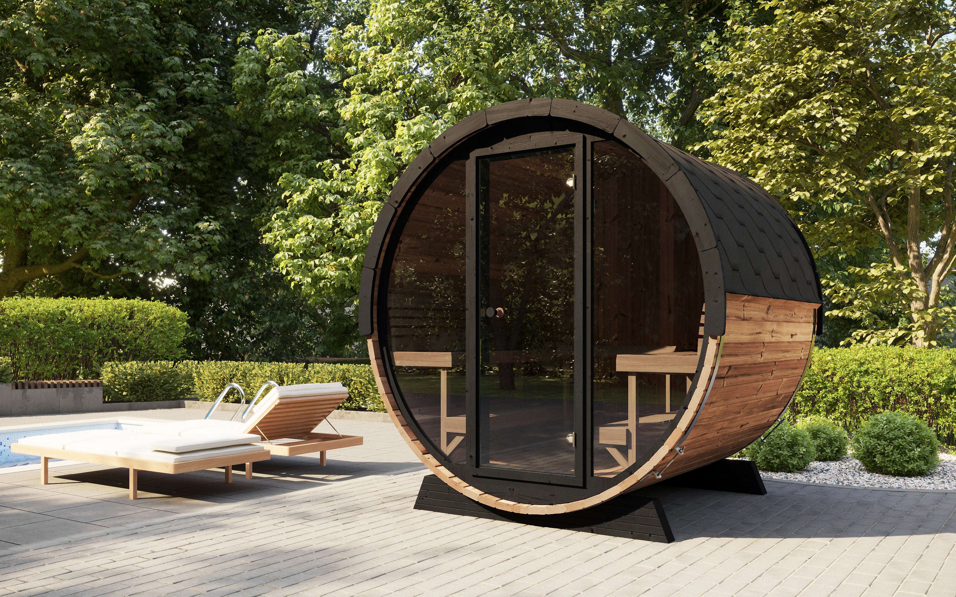 SaunaLife Ergo Elegance Barrel Sauna Kit (up to 6 Person)